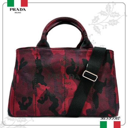 PRADA【3色】大人気のカモフラージュ(迷彩)2WayカナパトートM B2642B